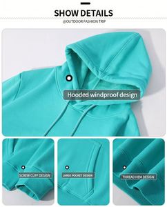 Sudaderas con Logotipo Personalizado, 100% Algodón, 360 Gramos, Sudadera para Hombre, Chándal de Alta Calidad, Sudaderas al por Mayor para Impresión - Product Image 3