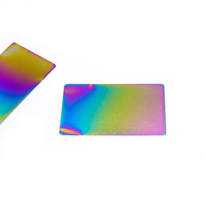 Tùy chỉnh kim loại dập các bộ phận tấm chế tạo kim loại nhôm khoảng trống thẻ tên đầy màu sắc in ấn gương cầu vồng thẻ kim loại - Product Image 4