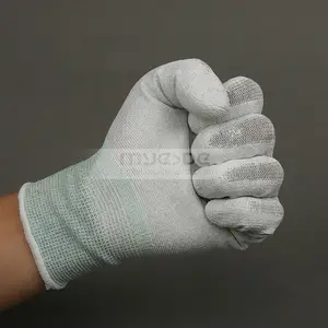Anti statische PU-Plam-Beschichtung shand schuh Kohlefaser-ESD-Handschuhe für die Elektro industrie