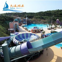 Renn simulator Aqua Park Slide Vergnügung spark Fahrten Ausrüstung Kinder Wasserspiel zeug 4 Personen/Floß/Lane Medium Bowl Slide 18.66m
