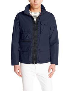 Vestes utilitaires pour hommes en gros, vêtements personnalisés en toile vintage, imperméables, décontractées, unies, coupe-vent, à capuche, matelassées, à séchage rapide - Product Image 5