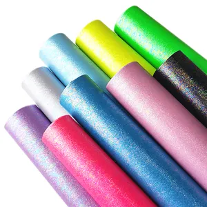 Venta al por mayor de 0,7mm de espesor de camuflaje esmerilado material de piel sintética brillante para hacer bolsos zapatos monederos