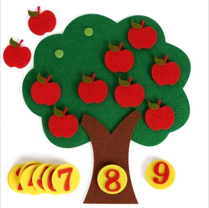 1-10 juguete educativo de <span class=keywords><strong>Montessori</strong></span> rompecabezas para niños hecho a mano DIY juguete jardín zanahoria Apple árbol encuentro enseñanza Digital - Product Image 2