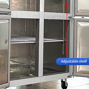 Stainless Steel Four Door Commercial Upright Refrigerator <b>Freezer</b> for Restaurant Kitchen - Yipomson Custom Factory Supply Four D - Product Image 2