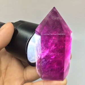 Piedra curativa de fluorita roja y Rosa Natural, punto de cristal para decoración, gran oferta - Product Image 3