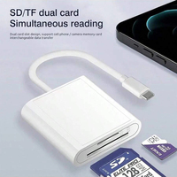 USB C 2 en 1 lecteur de carte SD Dongle Type-C Micro Multi port SD TF caméra adaptateur de lecteur de carte mémoire