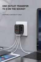 Adaptateur de voyage universel avec prise électrique USB et chargeur USB intelligent de type C