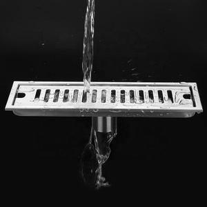 Dài kênh cống có thể tháo rời Grate Lọc vòi hoa sen thoát nước sàn Vàng phòng Tắm Vuông Brass thoát nước sàn - Product Image 2