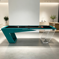 Table de billard américain 9 boules en bois massif de luxe moderne pour intérieur, tailles 7ft/8ft/9ft, table de snooker durable en acrylique – Offre Spéciale