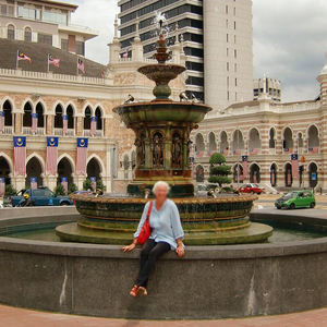 การตกแต่งสวนที่ทันสมัยหินน้ำตกกลางแจ้งหินอ่อนสำหรับตกแต่งในที่สาธารณะ - Product Image 4