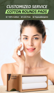 200 tampons de coton cosmétiques ronds jetables super doux à 3 couches, haute absorption, 5,8 cm, logo personnalisé, <span class=keywords><strong>démaquillant</strong></span> - Product Image 3
