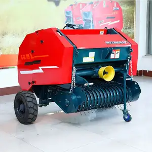 Hand Operated Manual Agriculture Rice Hay Straw Baler Packing Tractor Mounted Netwrap round Baler Mini Round Machine Baler