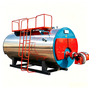 Chaudière à vapeur <span class=keywords><strong>de</strong></span> type WNS <span class=keywords><strong>de</strong></span> 1 à 6 TPH, montée sur skid, avec tuyaux et vannes préinstallés <span class=keywords><strong>pour</strong></span> une installation rapide sur site - Product Image 1