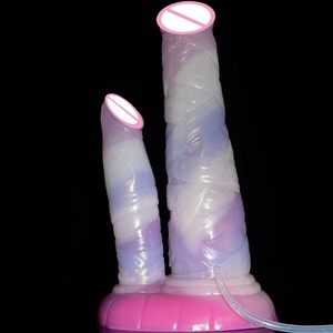 ของเล่นทางเพศแบบใหม่ FAAK ดิลโดแบบฉีดน้ำหลายสี ของเล่นทางเพศแบบสองหัวสำหรับผู้หญิง ดิลโดขนาดใหญ่ ของเล่นทางเพศคริสตัลสุดแปลกใหม่ - Product Image 5