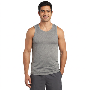 Wholesale Quick Dry <b>Men's</b> Tank Top Breathable Custom Logo Workout Vest Plus Size Knitted <b>Men's</b> <b>Singlet</b> Top - Product Image 1