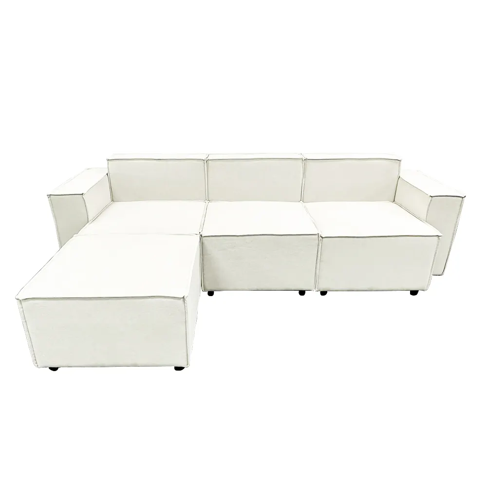 Hot bán sang trọng Nhà Bán Buôn Đồ nội thất nhà máy thiết kế vải trắng hiện đại ngồi đồ nội thất phòng khách sofa