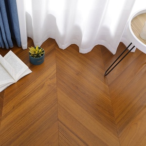 Vente directe usine – Parquet en teck de Birmanie <span class=keywords><strong>à</strong></span> chevrons, nouveau revêtement de sol composite en bois massif 3 couches, plancher en bois stable <span class=keywords><strong>à</strong></span> chevrons - Product Image 2