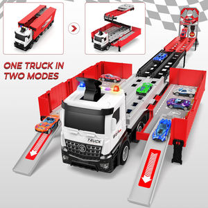 Camion transporteur <span class=keywords><strong>piste</strong></span> de course jouets conteneur de stockage pliable camion déformation <span class=keywords><strong>piste</strong></span> de course éjection voiture ensemble avec des sons de musique légers - Product Image 3