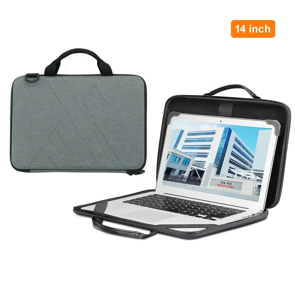 603 étui pour ordinateur portable EVA 14 "pouces coque rigide étanche et antichoc sac pour ordinateur portable avec bandoulière pour Apple HP