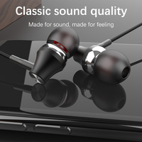 Écouteurs intra-auriculaires filaires magnétiques en métal avec pilote dynamique 3,5 mm, câble de 1,2 m, commande filaire, qualité sonore HD pour téléphone portable