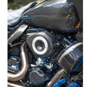 Pieza de Fibra de Carbono, Cubierta de Levas, Panel Resistente al Calor del Motor, Placa de Matrícula, Deflector de <span class=keywords><strong>Aire</strong></span>, Marco de Luz de Señal de Giro, Compatible con Motocicletas Harley - Product Image 4