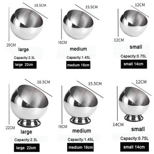 <span class=keywords><strong>Bol</strong></span> à assaisonnement en acier inoxydable à ouverture oblique avec base pour hôtel, restaurant, buffet, sauce, salade, fruits - Product Image 3