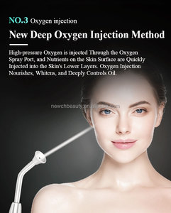 Nouvelle machine faciale professionnelle Hydra Beauty Salon 14 en 1, soin de la peau à l'oxygène, injection, traitement de l'acné du visage et du corps pour un usage domestique - Product Image 4