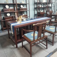Table basse multifonctionnelle en bois massif de style chinois moderne avec design traditionnel pour salons et bureaux, idéale pour l'ameublement de la maison