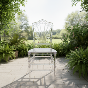 Chaise de mariage à dos rond, en résine, forme sirène, divers coloris, vente en gros - Product Image 1