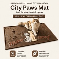 Tapis de litière pour chien en latex naturel de qualité supérieure, imperméable en PVC, antidérapant, durable, à rainures profondes, avec rembourrage en coton intégré