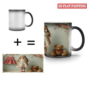 Frosted Black <b>Ceramic</b> <b>Mug</b> 11oz Heat Changing Tea Cup Eco Friendly Non Toxic Drinking Cup - Product Image 4
