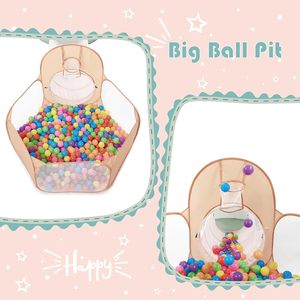 Ensemble de tente pour enfants 3 pièces avec <span class=keywords><strong>tunnel</strong></span> et piscine à balles, maison de jeu pour enfants, tente de jeu pour bébés - Product Image 4