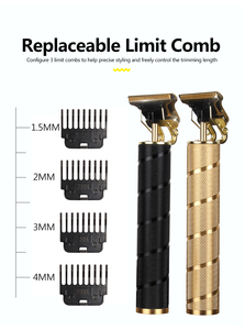 Cortadora de Pelo <span class=keywords><strong>El</strong></span>éctrica Inalámbrica USB con Cuchillas de Acero Inoxidable, Carcasa de ABS, Manual en Inglés, para Hombres y Barberos - Product Image 3