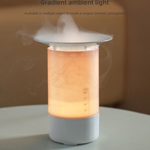 Diffuseur d'arômes cylindrique JCSY-V70B 0,5L alimenté par USB, type brume, pour la maison, le bureau, la voiture, avec lumière dégradée - Product Image 1