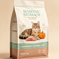 Sac en plastique pour aliments pour chats à motif personnalisé, haute barrière anti-dégradation, pour la distribution en vrac d'aliments pour chats enrichis en vitamines