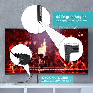 C8 - Çift C7 Y Splitter, NEMA Prizli, 1FT 18AWG SPT-2 Uzatma Kablosu, Şekil 8 ABD 2 Uçlu Dişi 5-15R - Product Image 4