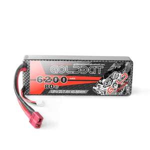 Alta tasa de descarga de RC batería Lipo <span class=keywords><strong>2</strong></span> S 7,4 mAh 6200 v 80C juguetes paquete de baterías de larga vida - Product Image 1