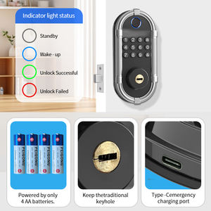 Dl10b מלון אלומיניום חכם/פלדה דלת קיפאון אלקטרוני דיגיטלי עם יישום tuya עבור כרטיס מפתח גישה אחסון נתונים בענן - Product Image 5