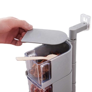 Caja de almacenamiento de corbatas, estante colgante para cocina, sal, azúcar, especias, estante giratorio para condimentos de pared - Product Image 5