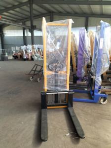 Apilador de palés manual hidráulico Carretilla elevadora Carretillas elevadoras manuales de 1 tonelada Apilador de palés de mano Carretilla elevadora de manivela manual - Product Image 4