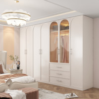 Armoire de villa en bois massif pour chambre à coucher, style crème français moderne et luxueux, sur mesure, multifonctionnelle et écologique