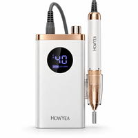 HOWYEA perceuse à ongles professionnelle en acier sans brosse polissage des ongles manucure outil Salon maison Rechargeable 40000 tr/min perceuse à ongles Machine
