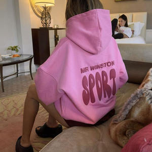 Sweats à capuche personnalisés pour femme impression 3d bouffante oversize poids lourd hiver qualité décontractée 100% coton streetwear pull à capuche - Product Image 1