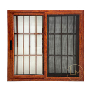 Viudas deslizantes con marco de madera de Venta caliente con ventanas corredizas de vidrio de doble panel para uso residencial - Product Image 1