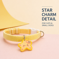 Collier pour chien, collier pour chat, personnalisé, mignon, style étoile, réglable, accessoire pour animaux de compagnie pour petits chiens en polyester