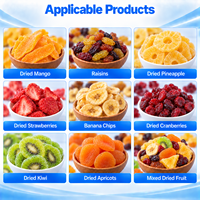 Machine d'emballage VFFS pour les chips de mangue séchée, les chips de banane, les canneberges et les fruits secs mélangés