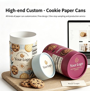 Food Grade Craft Paper Tube Moisture Proof Eco-friendly Custom Size Packaging for Chocolate Cookies Candy Nuts/Snacks UV/Graphic - Product Image 6