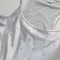 Robe de soirée brillante métallisée à bretelles spaghetti pour bébés filles, robe de princesse sans manches coupe trapèze pour enfants, robe d'anniversaire d'été