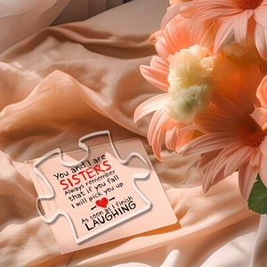 Diytree moda acrílico rompecabezas forma placa conmemorativa <span class=keywords><strong>hermana</strong></span> <span class=keywords><strong>cumpleaños</strong></span> o Navidad decoración regalo decoración personalizada - Product Image 4