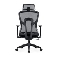 Chaise de bureau ergonomique moderne JOHOOFURNITURE avec appui-tête en maille, base pivotante réglable en hauteur, coussin épais pour salle de conférence